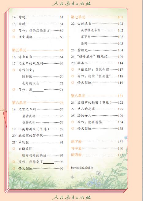义务教育教科书（五•四学制）·语文四年级下册pdf下载